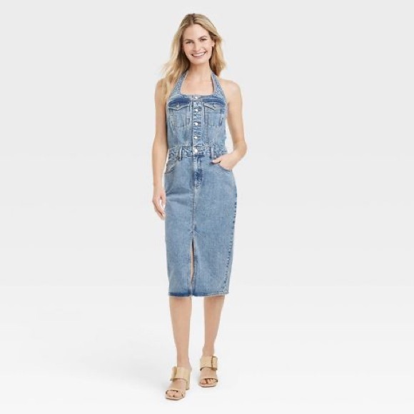 Women's Denim Midi Dress - Universal Thread™ - Picture 4 of 4